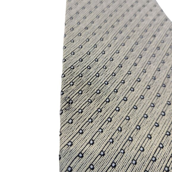 GIORGIO ARMANI Men's 100% Silk Necktie ITALY Designer Geometric Brown - Picture 10 of 10